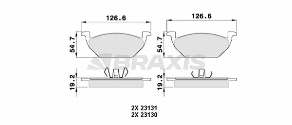Brake Pad Set, disc brake (AA0007)