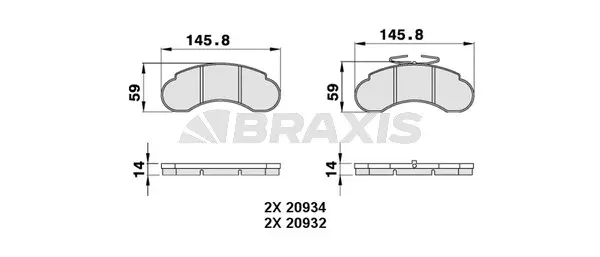 Brake Pad Set, disc brake (AA0279)