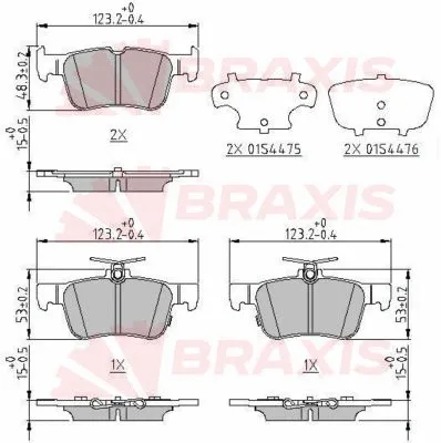 Brake Pad Set, disc brake (AA0647)