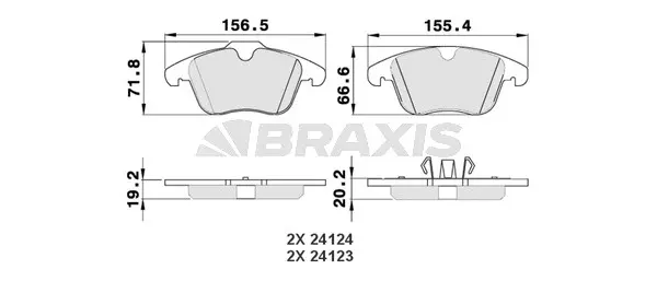 Brake Pad Set, disc brake (AA0044)