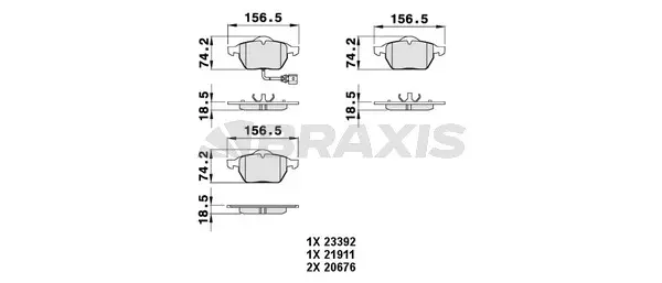 Brake Pad Set, disc brake (AB0049)