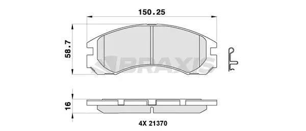 Brake Pad Set, disc brake (AB0300)