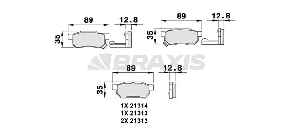Brake Pad Set, disc brake (AB0081)