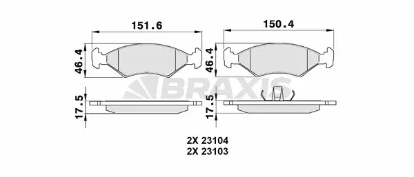Brake Pad Set, disc brake (AA0096)