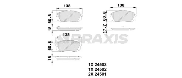 Brake Pad Set, disc brake (AB0223)