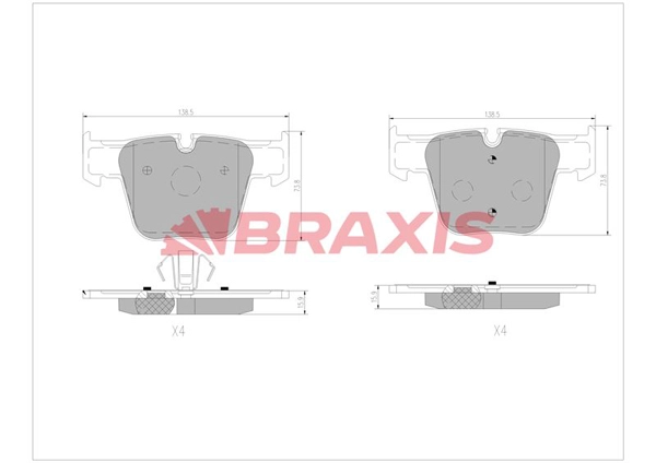 Brake Pad Set, disc brake (AA0490)