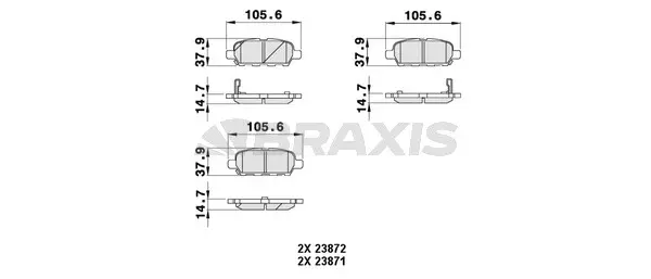 Brake Pad Set, disc brake (AB0057)