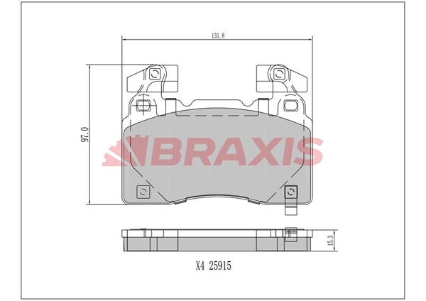 Brake Pad Set, disc brake (AA0684)