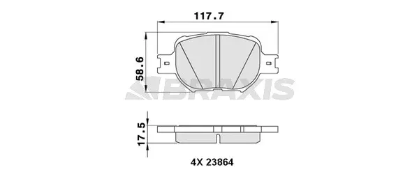 Brake Pad Set, disc brake (AA0294)