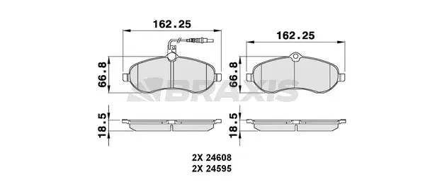 Brake Pad Set, disc brake (AB0083)