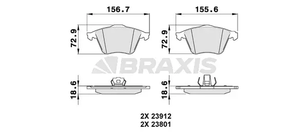 Brake Pad Set, disc brake (AA0136)