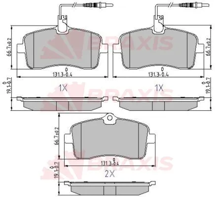 Brake Pad Set, disc brake (AA0638)