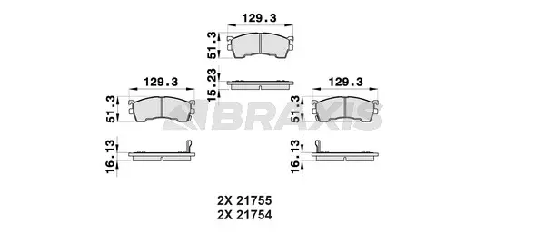 Brake Pad Set, disc brake (AB0157)