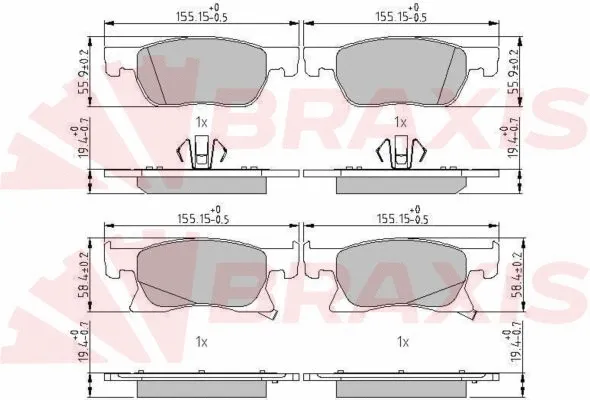 Brake Pad Set, disc brake (AA0673)