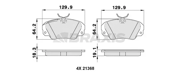 Brake Pad Set, disc brake (AA0161)