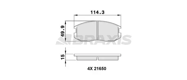 Brake Pad Set, disc brake (AA0137)