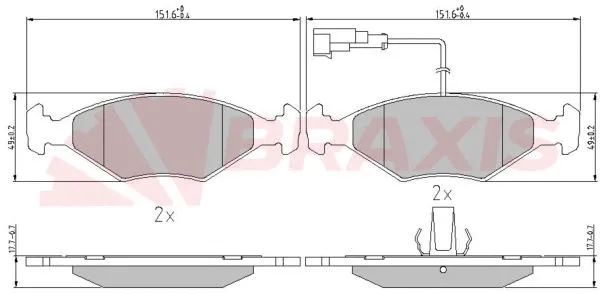 Brake Pad Set, disc brake (AA0603)