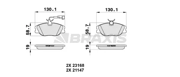Brake Pad Set, disc brake (AB0315)