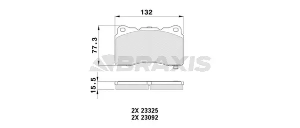 Brake Pad Set, disc brake (AB0501)