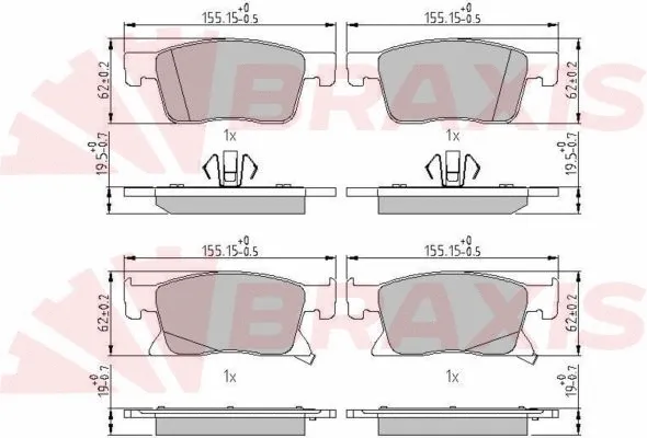 Brake Pad Set, disc brake (AA0674)