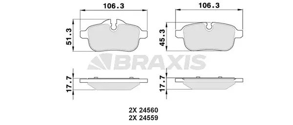 Brake Pad Set, disc brake (AA0369)