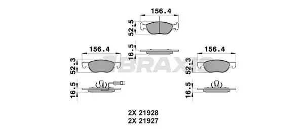 Brake Pad Set, disc brake (AB0222)