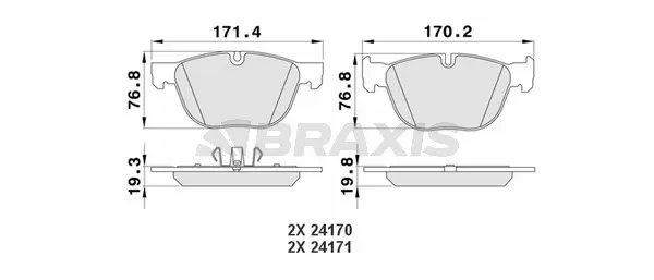 Brake Pad Set, disc brake (AA0183)