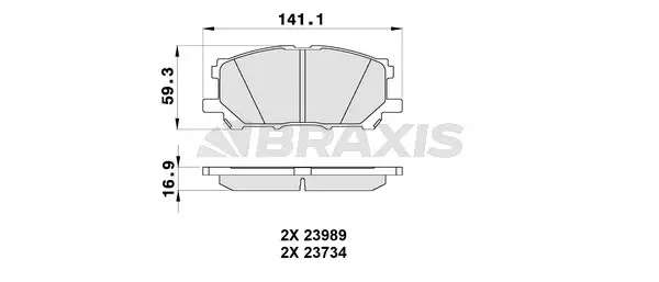 Brake Pad Set, disc brake (AB0344)