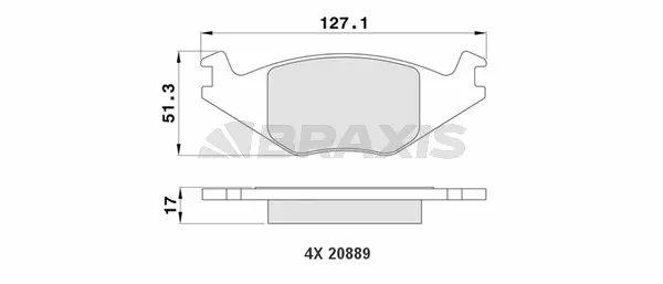 Brake Pad Set, disc brake (AA0179)