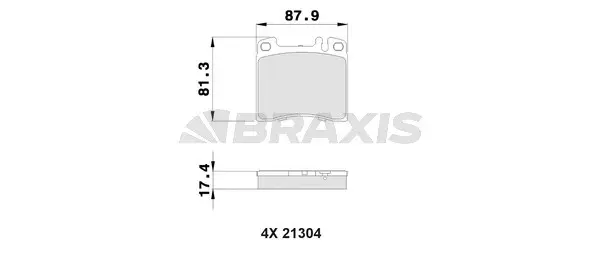 Brake Pad Set, disc brake (AB0512)