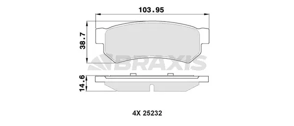 Brake Pad Set, disc brake (AA0357)