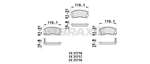 Brake Pad Set, disc brake (AB0457)