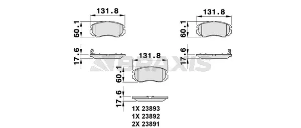 Brake Pad Set, disc brake (AB0092)