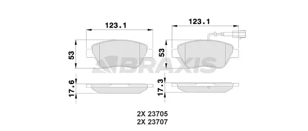 Brake Pad Set, disc brake (AB0228)