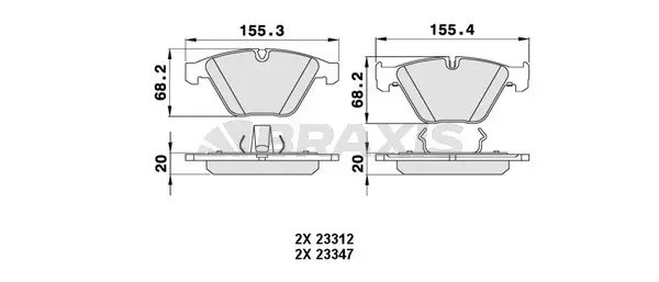 Brake Pad Set, disc brake (AA0067)