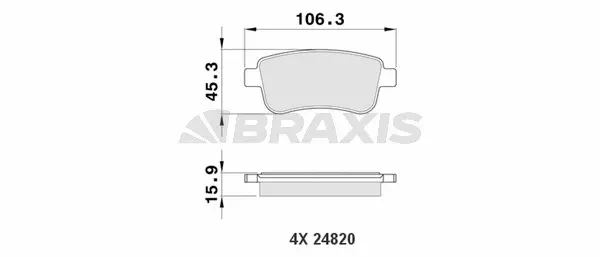 Brake Pad Set, disc brake (AA0087)