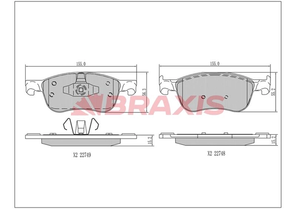 Brake Pad Set, disc brake (AA0685)