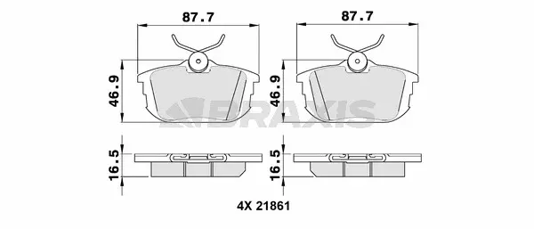 Brake Pad Set, disc brake (AA0093)