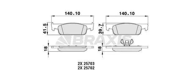 Brake Pad Set, disc brake (AA0227)