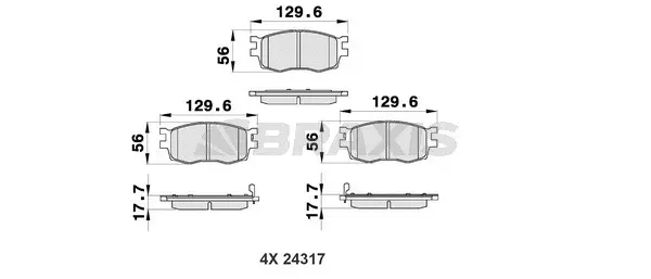 Brake Pad Set, disc brake (AB0185)
