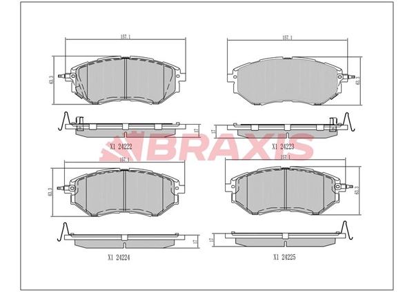 Brake Pad Set, disc brake (AA0381)