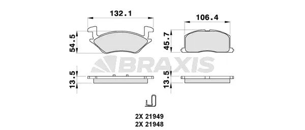 Brake Pad Set, disc brake (AB0301)