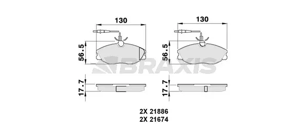 Brake Pad Set, disc brake (AB0048)