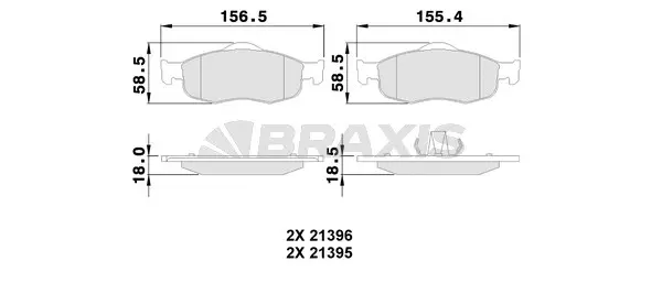 Brake Pad Set, disc brake (AA0112)