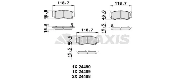 Brake Pad Set, disc brake (AB0355)