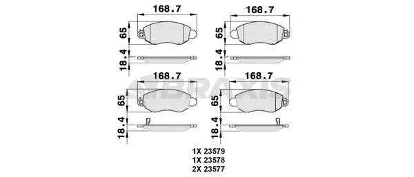 Brake Pad Set, disc brake (AB0047)