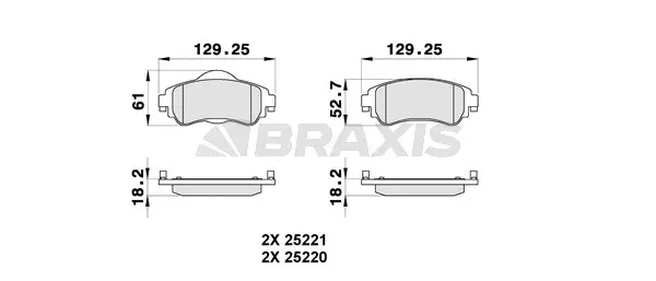 Brake Pad Set, disc brake (AB0321)