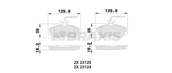 Brake Pad Set, disc brake (AB0020)