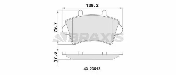 Brake Pad Set, disc brake (AA0072)