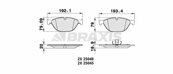 Brake Pad Set, disc brake (AA0240)
